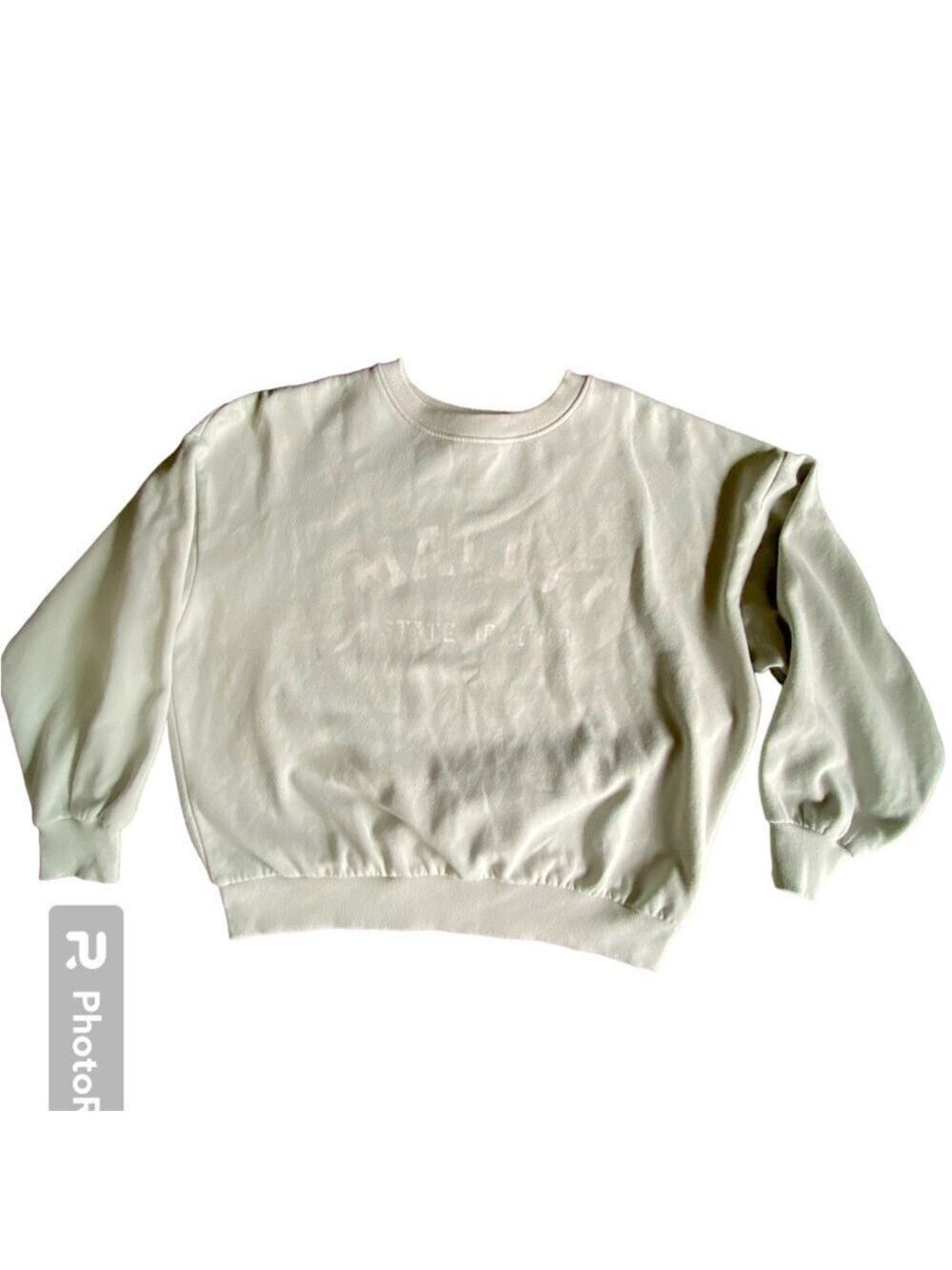 H&M Sage Green Malibu Graphic Sweatshirt Small